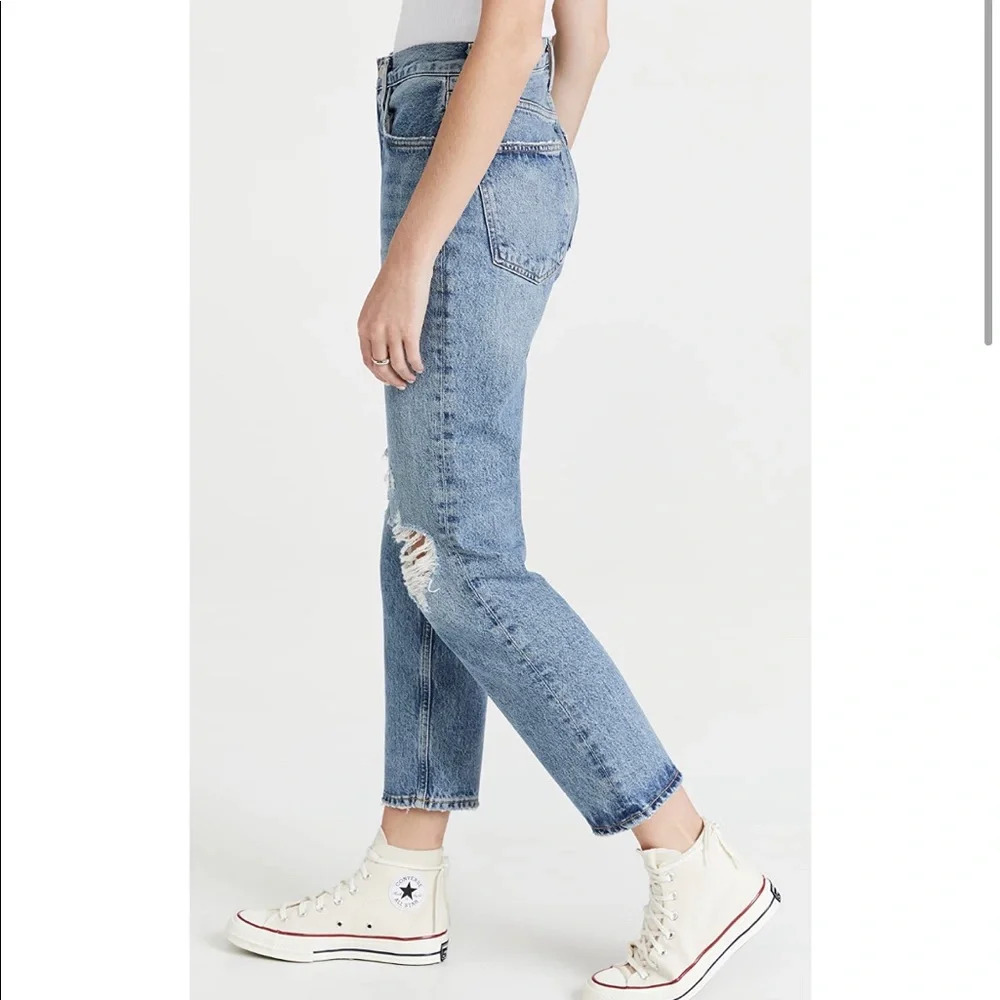 NWT Agolde Lana Crop Mid Rise Vintage Straight Jeans in Cornerstone Size 26 - Picture 5 of 8